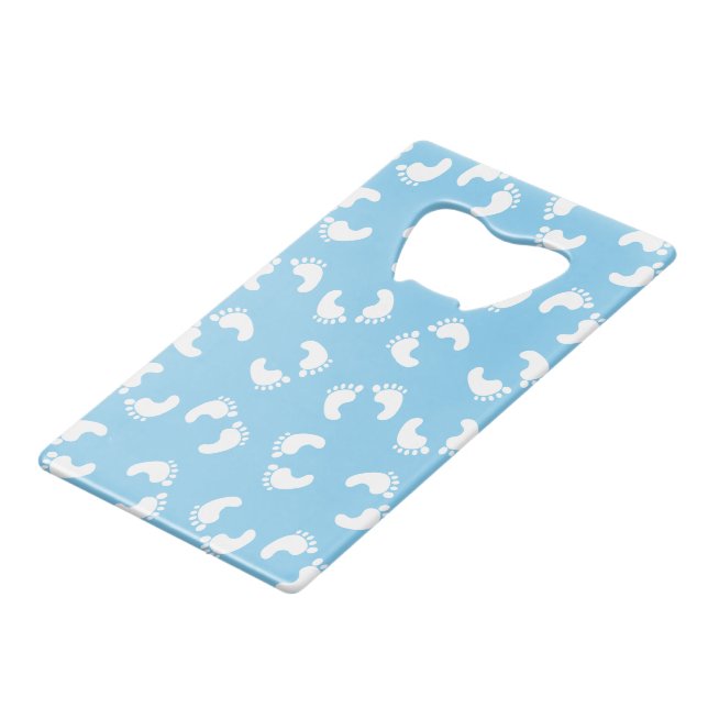 Empreintes bébé, Pied bébé, Marches, Bleu, Garçon (Devant Angle)