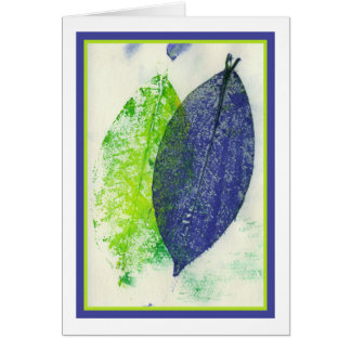 Empreintes colorées de feuille