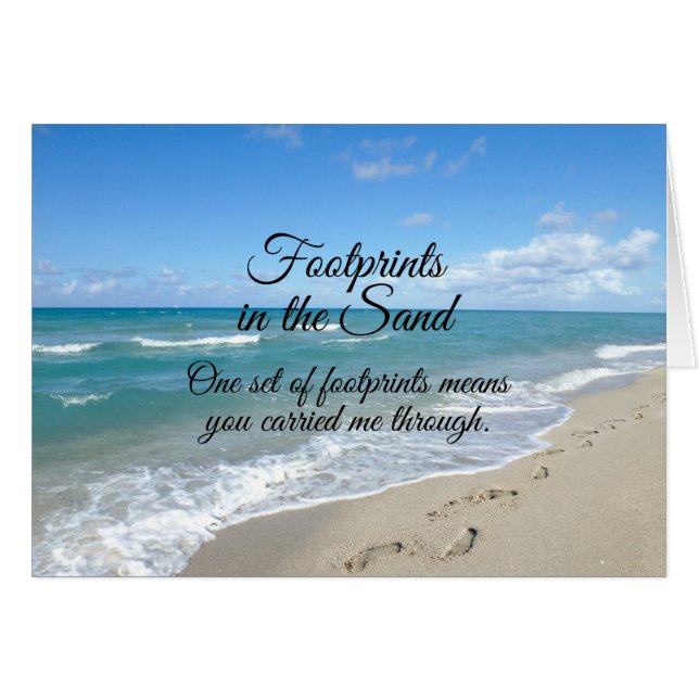 Empreintes dans le Sable Inspirational Christian (Devant Horizontal)