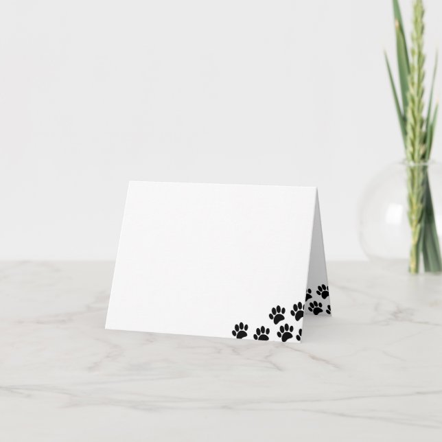 Empreintes de patte de chiot noir Vide (Devant)