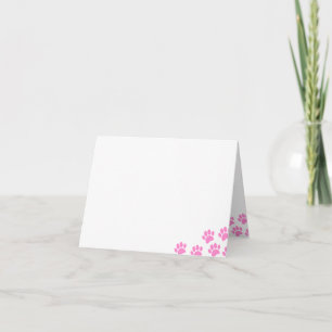 Empreintes de Patte de Chiot Rose Blanc