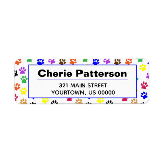Empreintes de pattes arc-en-ciel Chien Chat Étique