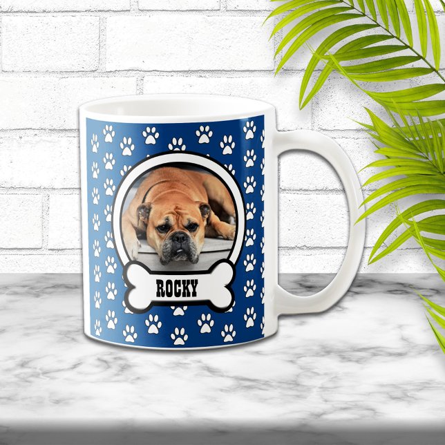 Empreintes de pattes Blue Pet Photo Mug (Créateur téléchargé)