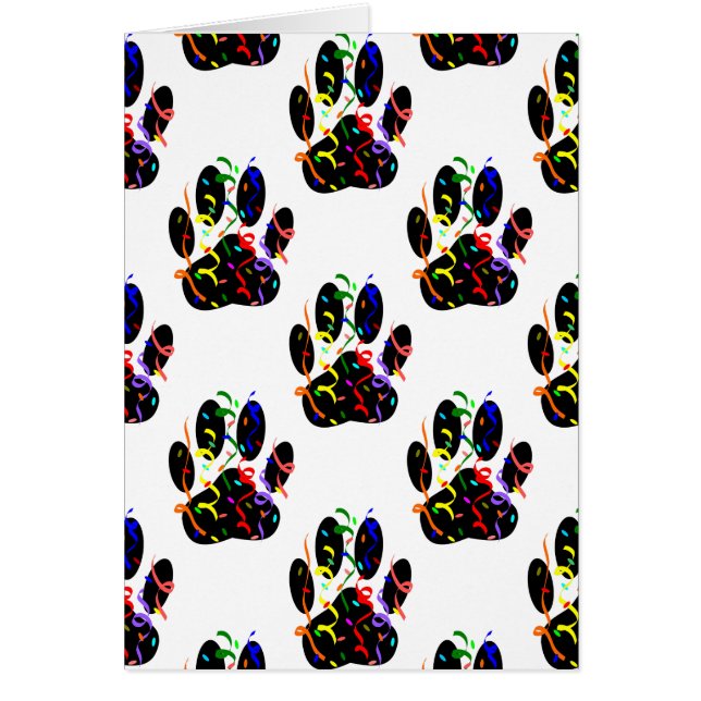 Empreintes de pattes Confetti Et Motif Party Strea (Devant)