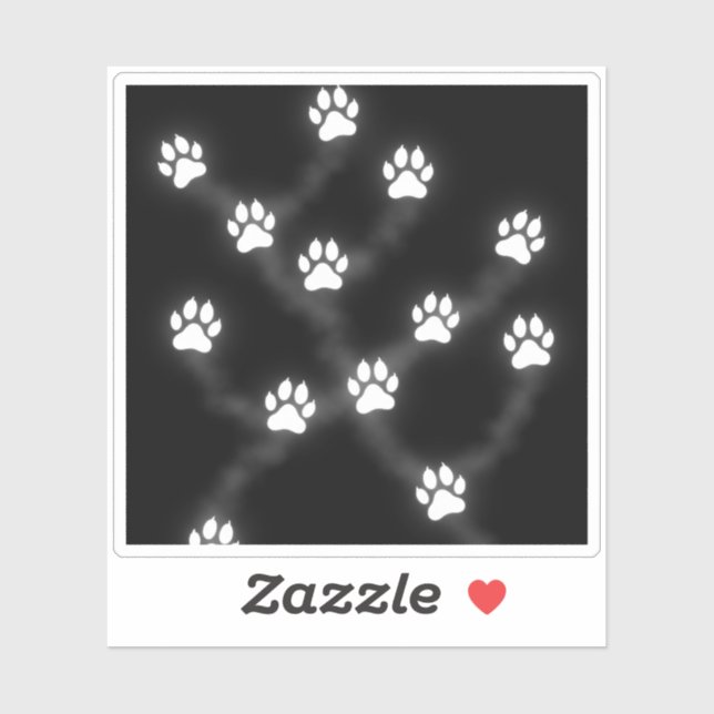 Empreintes de pattes de chats Ghoarly - Sticker Ha (Feuille)