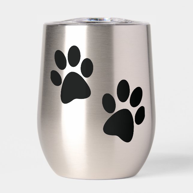 Empreintes de pattes Design Vin Thermal Tumbler (Avant)