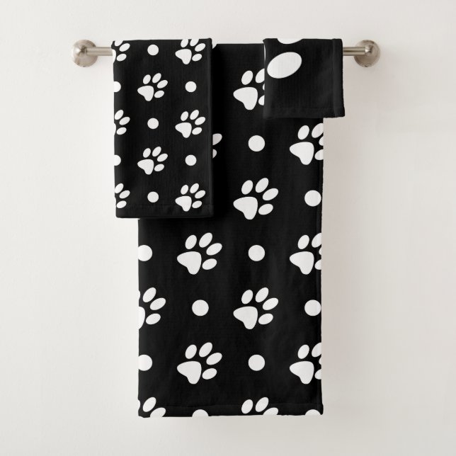 Empreintes de pattes et Pois noirs et blancs (En situation)