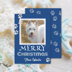 Empreintes de pattes Joyeux Cartes photos de chien