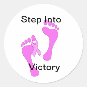 Empreintes du cancer du sein avec Stickers ruban