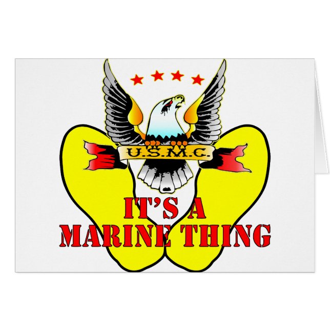 Empreintes Jaunes USMC C’est une chose marine (Devant horizontal)