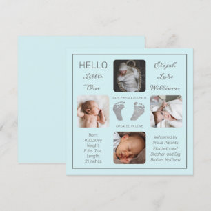 Empreintes multiples Faire-part de naissance photo
