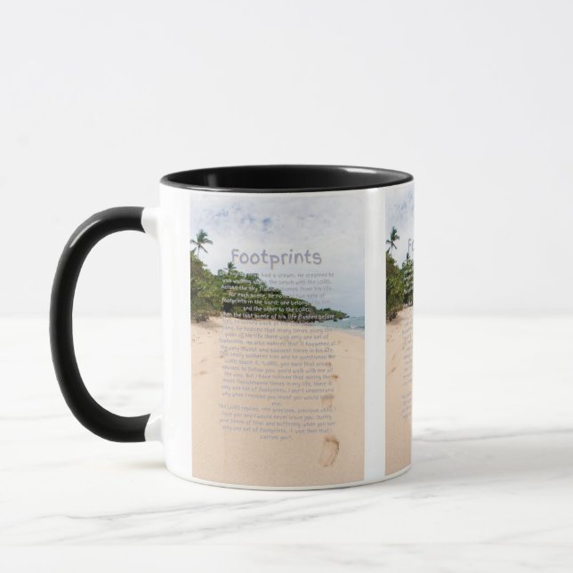 Empreintes Poème 2A Mug à deux tons (Gauche)