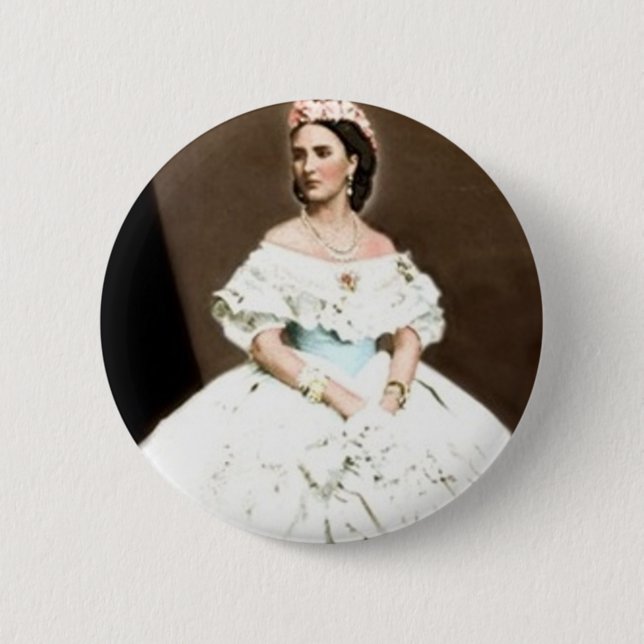 Empress Carlota 2 Inch Round Button (Front)