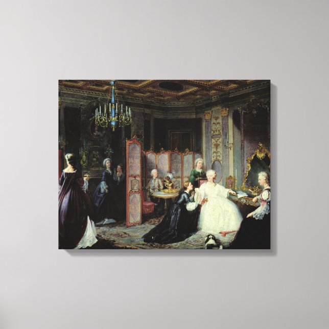 Empress Catherine the Great  receiving a Canvas Print (Front)