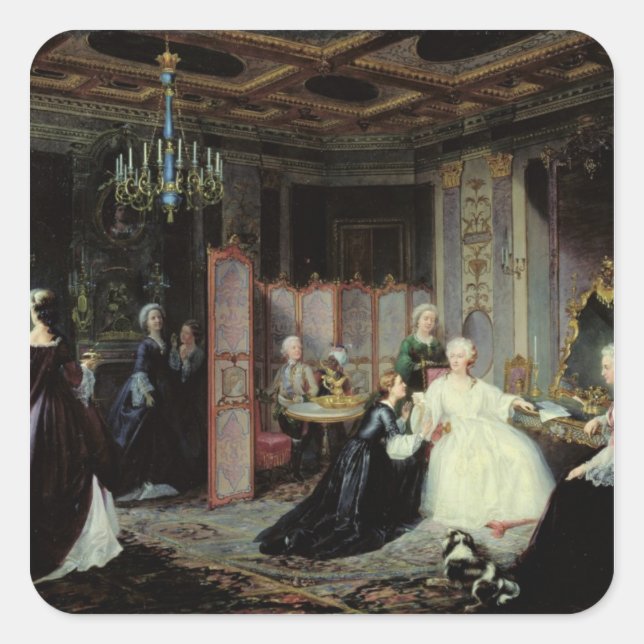 Empress Catherine the Great  receiving a Square Sticker (Front)