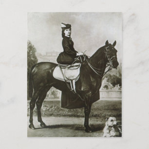 Empress Elisabeth riding horse sidesaddle #014SS Postcard
