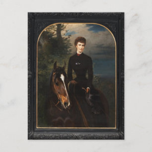 Empress Elisabeth riding horse sidesaddle #022SS Postcard