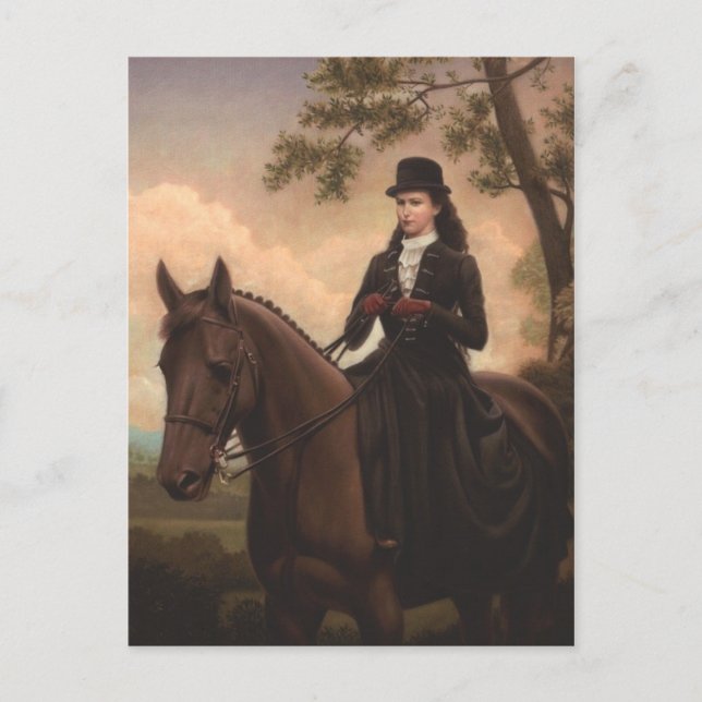 Empress Elisabeth riding horse sidesaddle #025SS Postcard (Front)