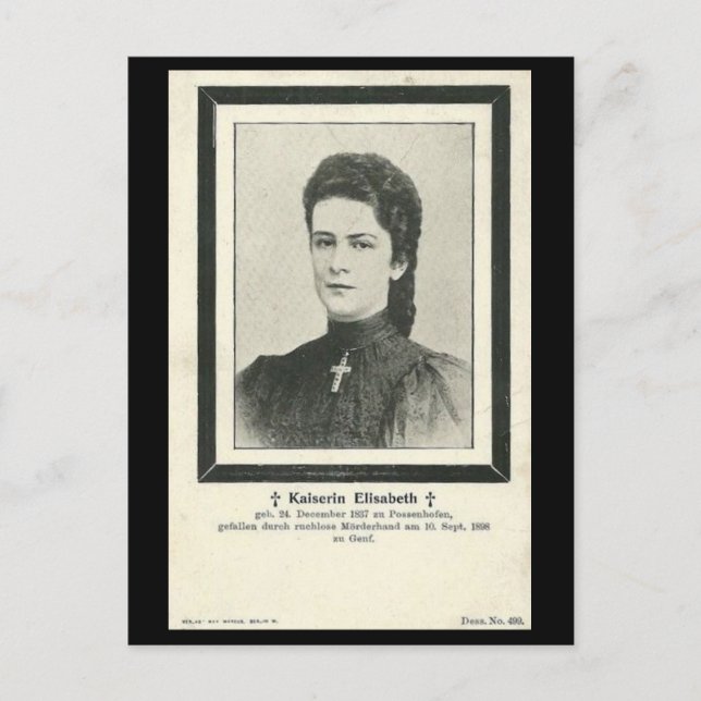Empress Elisabeth - Sissi - ASSASSINATION #034H Postcard (Front)