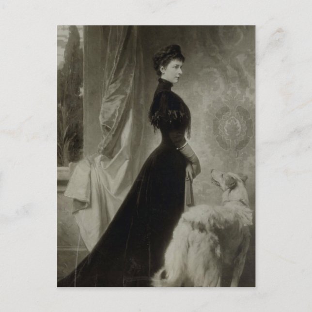 Empress Elisabeth - Sissi with dog #022H Postcard (Front)