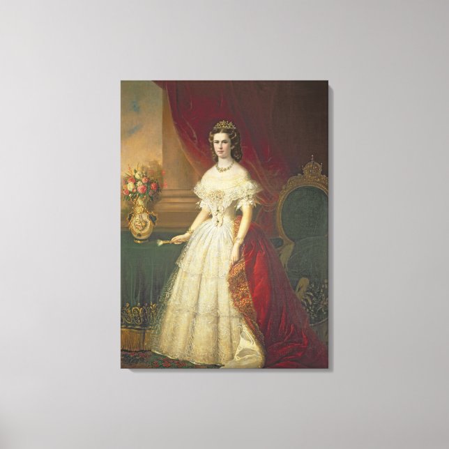 Empress Elizabeth of Bavaria , 1863 Canvas Print (Front)