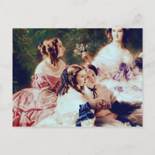 Empress Eugenie and her Ladies in Waiting Postcard