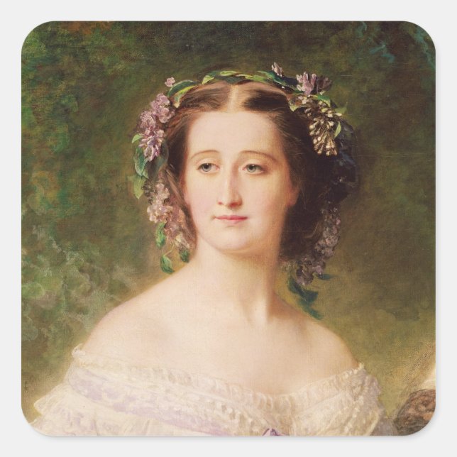 Empress Eugenie  and her Ladies in Waiting Square Sticker (Front)