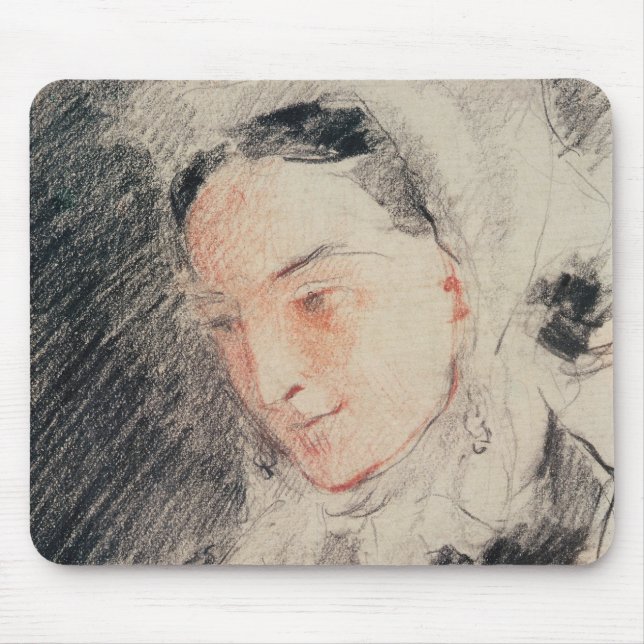 Empress Eugénie (black & red chalk) Mouse Pad (Front)