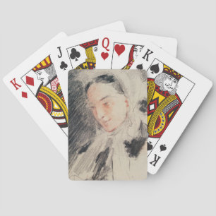 Empress Eugénie (black & red chalk) Playing Cards