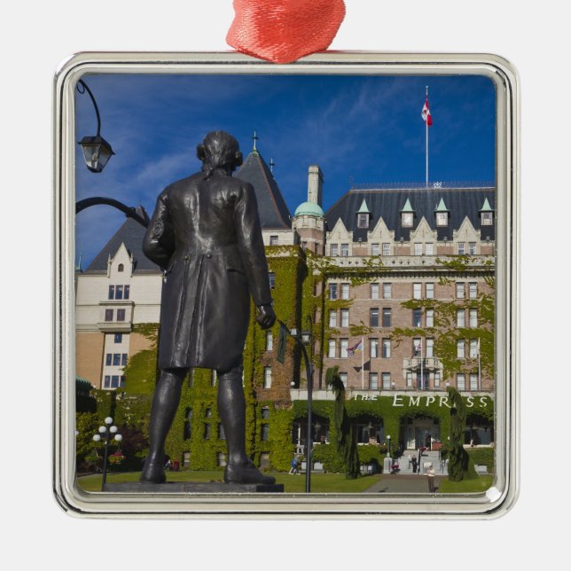 Empress Hotel and statue of Captain James Cook, Metal Ornament (Front)