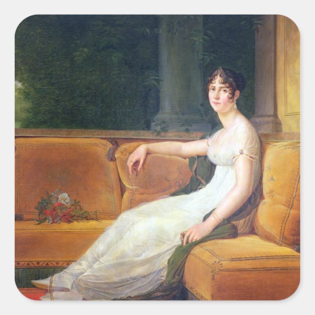 Empress Josephine  at Malmaison, c.1801 Square Sticker (Front)
