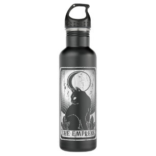 Empress Moon Cat Tarot Card Pagan Goblincore Goth 710 Ml Water Bottle
