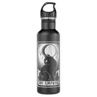 Empress Moon Cat Tarot Card Pagan Goblincore Goth 710 Ml Water Bottle