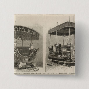 Empress of India 2 Inch Square Button