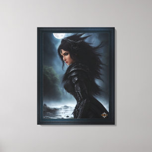 Empress Vampire Hunter AI Concept Art by Xzendor7 Canvas Print