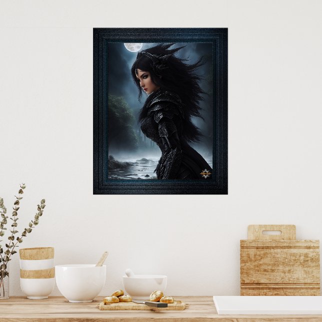 Empress Vampire Hunter AI Concept Art by Xzendor7 Poster (Kitchen)