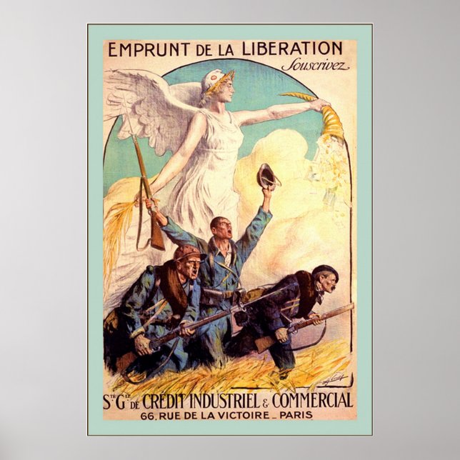 Emprunt de la Liberation ~ Vintage French WW1 Poster (Front)