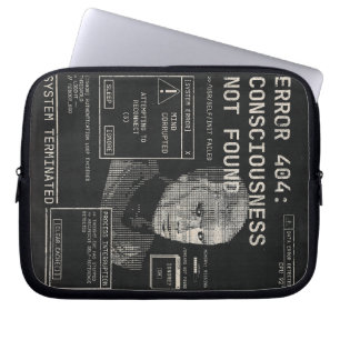 Emptied - Techno-Brutalist Streetwear Desgin Laptop Sleeve
