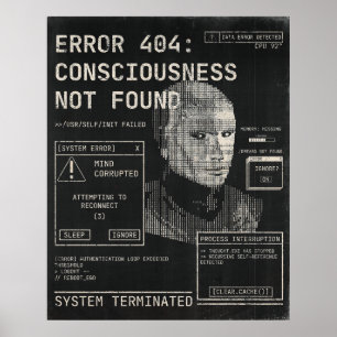 Emptied - Techno-Brutalist Streetwear Desgin Poster