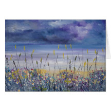 Empty beach blank card