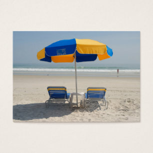 empty beach chairs