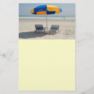 empty beach chairs