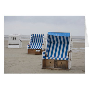 empty beach chairs on beach