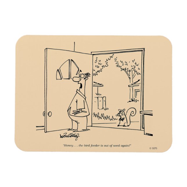 Empty Bird Feeder 2 Magnet (Horizontal)