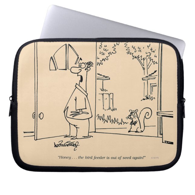 Empty Bird Feeder Laptop Sleeve (Front)