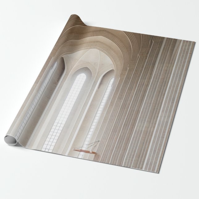 EMPTY CATHEDRAL INTERIOR WRAPPING PAPER (Unrolled)