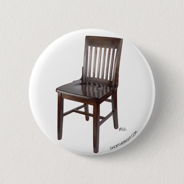 Empty Chair 2 Inch Round Button (Front)