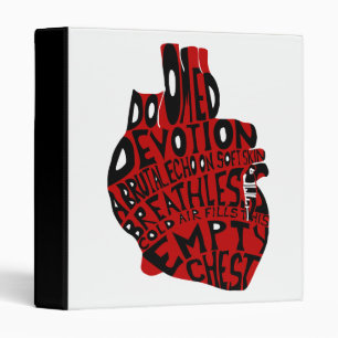 empty chest : anatomical heart binder