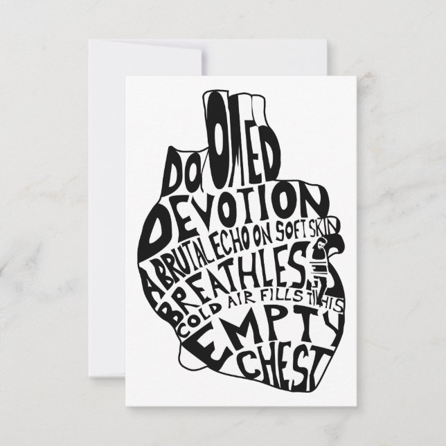 empty chest : anatomical heart invitation (Front)