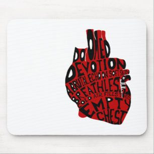 empty chest : anatomical heart mouse pad